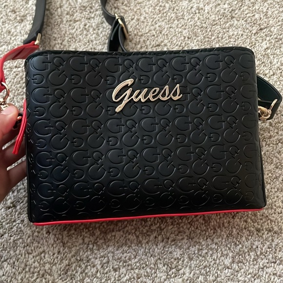 Guess Crossbody Bag | Two Colour Way - Red/Black - Picture 3 of 17
